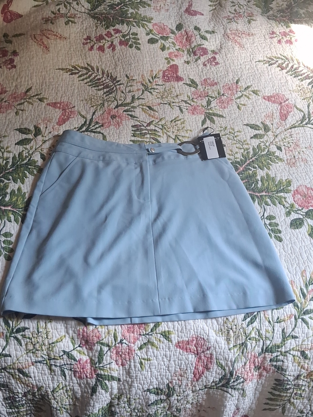 A-Line Mini Skirt in Light Blue
